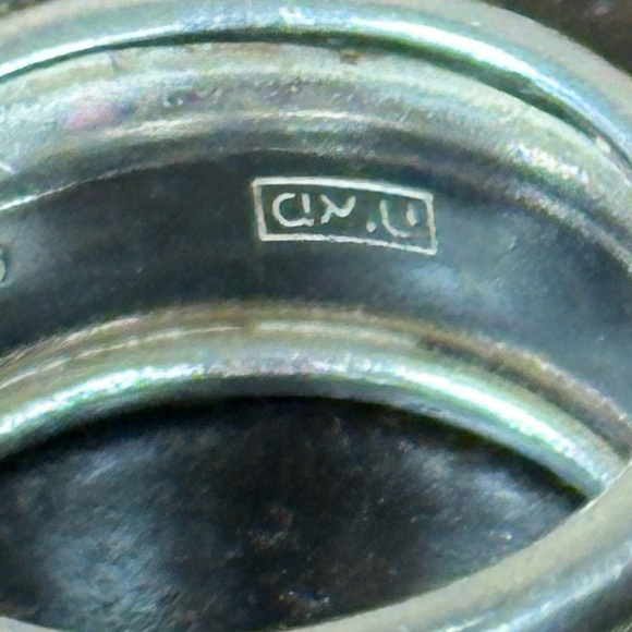 Sterling silver and gold spinner ring. New in box from Sundance. - Picture 4 of 5